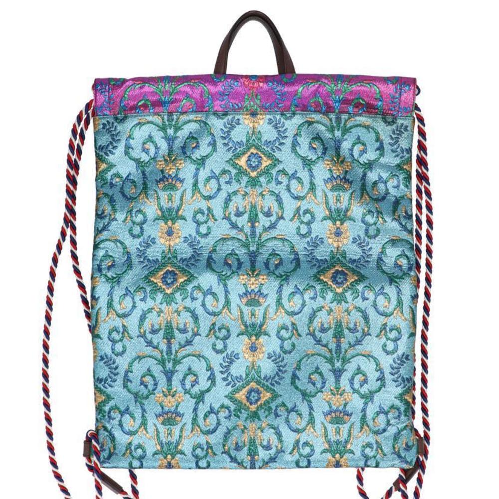 Gucci Embroidered Librogate Drawstring Backpack - image 2